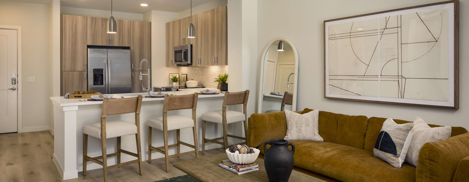 Well-lit kitchen with ample counter space
